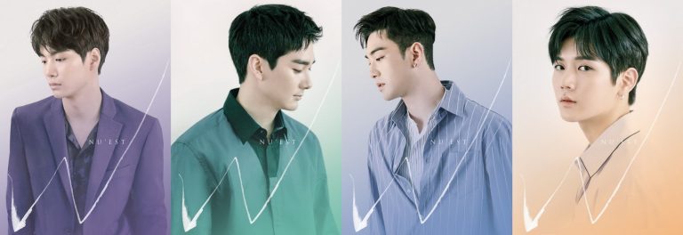 NU’EST W official profile photo of 4 members JR, ARON, BAEKHO and REN