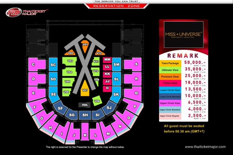 Miss Universe 2018 Seat Plan