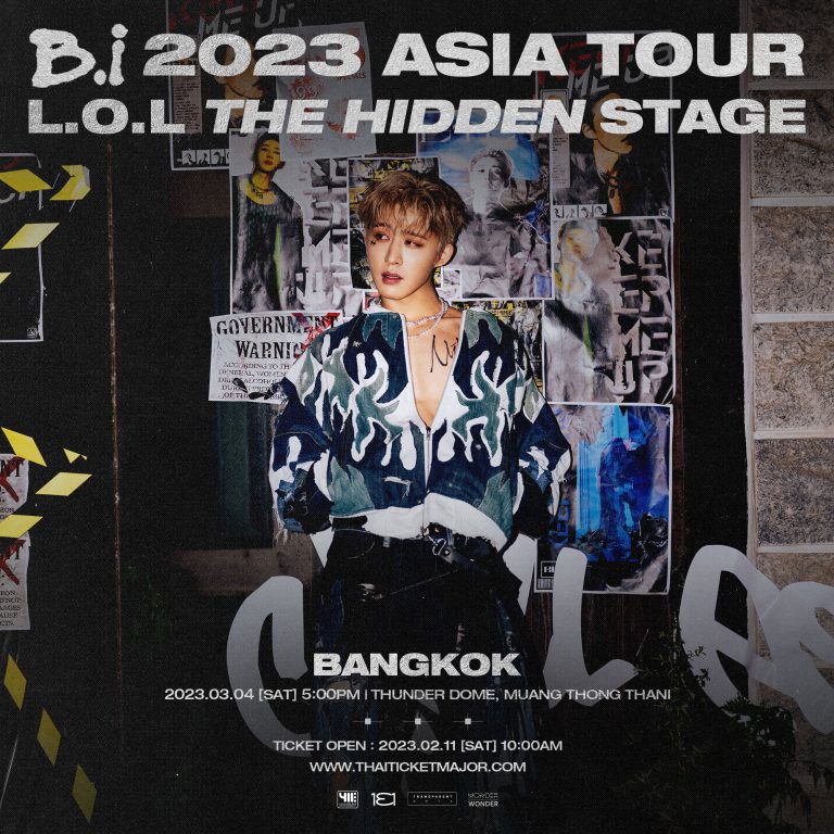 1-1 POSTER - B.I 2023 ASIA TOUR [L.O.L THE HIDDEN STAGE] IN BANGKOK