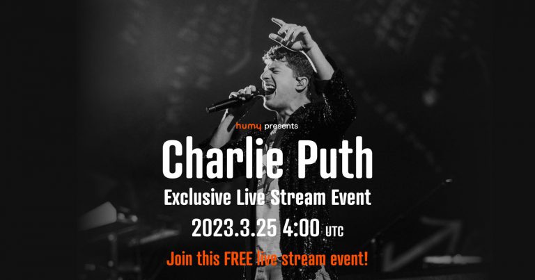 humy Presents Charlie Puth’s 1st Live Stream Event